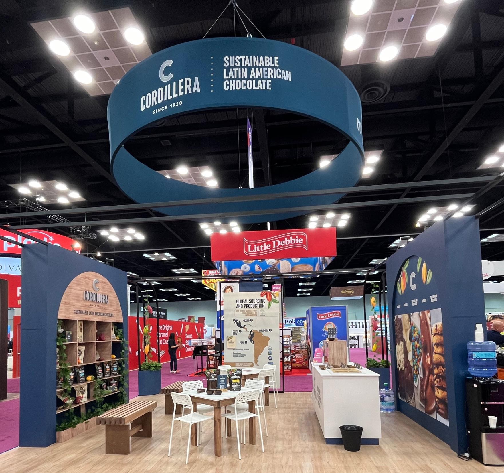Cordillera Chocolate trade show booth built and printed by KStell Studio in Miami